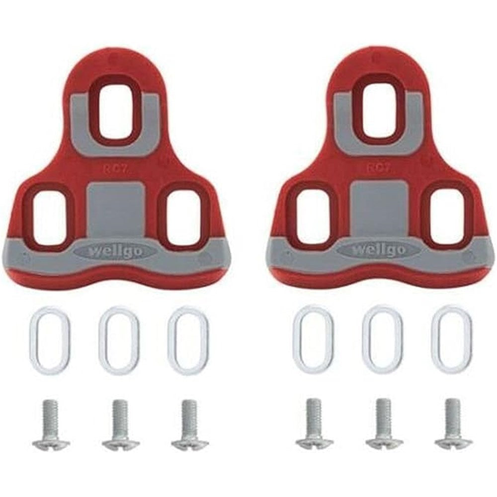 WELLGO Cleat Set Rc-7B - 6 Degree Lateral Float - Red - H90